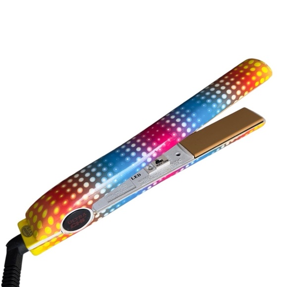 Chi Ultra Flat Iron Hair Straightener 1 inch Fast Heat Rainbow Pop Model GF6415 - Picture 1 of 9